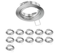ledscom.de 12 cadres d'encastrement au plafond FERE, ronds, orientables, en aluminium mat