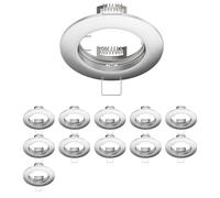 ledscom.de : 12 cadres d'encastrement pour plafonniers CIRC, ronds, en aluminium mat – Dimensions pour 12 spots (lot de 1)