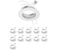ledscom.de 12x cadre d'encastrement pour plafond FERE cadre d'encastrement blanc mat (LED/halogène/MR16/50mm) in ouille GU5.3