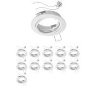 ledscom.de 12x cadre d'encastrement pour plafond FERE cadre d'encastrement blanc mat pivotant (LED/Halogène/MR16/50mm) in ouille GU5.3