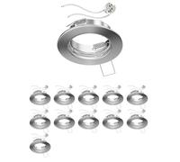 ledscom.de 12x cadre d'encastrement pour plafond FERE cadre d'encastrement chromé mat (LED/halogène/MR16/50mm) in ouille GU5.3
