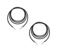 ledscom.de 2 câbles textiles, 3 m, noir, 2 x 0,75 mm², gaine textile H03VV-F
