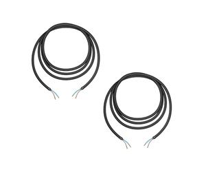 ledscom.de 2 câbles textiles, 3 m, noir, 2 x 0,75 mm², gaine textile H03VV-F