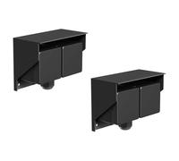 ledscom.de 2 prises PIWI pour extérieur/locaux humides, en saillie, IP44, double prise Schuko, 16 A/230 V, acier inoxydable, plastique, noir, horizontales