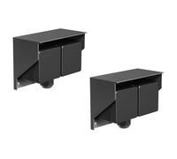 ledscom.de 2 prises PIWI pour extérieur/locaux humides, en saillie, IP44, double prise Schuko, 16 A/230 V, acier inoxydable, plastique, anthracite, horizontales