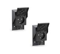 ledscom.de 2 prises PIWI pour extérieur/locaux humides, en saillie, IP44, simple, Schuko, 16 A/230 V, acier inoxydable, plastique, anthracite