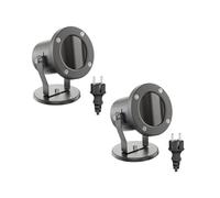 ledscom.de 2 projecteurs de jardin MIBU pour l'extérieur, IP55, à fiche, anthracite, 1 douille GU10 max. 15 W