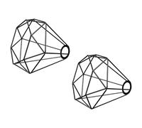 ledscom.de 2x abat-jour cage, noir, 200mm Ø