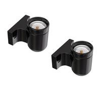 ledscom.de 2x Applique FEL, porcelaine, noir brillant, carrée, 1x E27 max. 300W