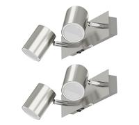 ledscom.de 2x Applique WAIKA, à deux flammes, avec interrupteur, chrome mat, in mpoules LED GU10 450lm blanc chaud chacune