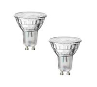 ledscom.de 2x GU10 Ampoule LED, PAR16, blanc chaud (2700 K), 5,4 W, 510lm, 45°, miroir réflecteur (argent)