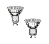 ledscom.de 2x GU10 Ampoule LED, PAR16, blanc chaud (3000 K), 2,4 W, 227lm, 119°, miroir réflecteur (argent)