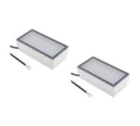 ledscom.de 2x LED pavé encastré de sol CUS pour l'extérieur, IP67, carré, 20 x 10cm, 2,8 W, 251lm, blanc chaud