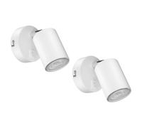 ledscom.de 2x Spot mural WAIKA, à une flamme, avec interrupteur, GU10 LED, PAR16, blanc chaud, 6,05W, 374lm, 70°, variateur à 3 positions