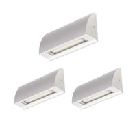 ledscom.de 3 pièces Applique murale LED/éclairage d'escalier SEGIN pour l'extérieur, IP54, plat, downlight mat, carré, 3,8 W, 265lm, blanc chaud