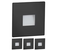 ledscom.de 4 lampes d'escalier FOW LC-EL-131-WW, avec 8 clips de fixation et 8 vis