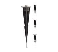 ledscom.de 4 piquets de jardin pour lampes de jardin, noirs, 17 cm, 45 mm de diamètre