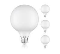 ledscom.de 4x E27 ampoules LED, G125, blanc chaud (2700 K), 4 W, 550lm, verre dépoli extra mat
