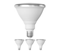 ledscom.de 4x E27 ampoules LED, PAR38 cou court, blanc (4000 K), 14,9 W, 1395lm, 41°, miroir réflecteur (argent)