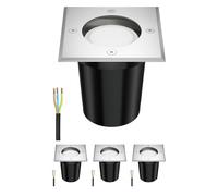 ledscom.de 4x encastrés de sol RELI pour l'extérieur inox carré IP67 incl. lampe LED 6,826W 460 630lm blanc chaud