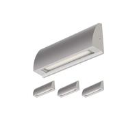 ledscom.de 4x LED Applique murale/éclairage d'escalier SEGIN pour l'extérieur, IP54, plat, downlight, gris mat, rectangulaire, 6,2 W, 566lm, blanc chaud