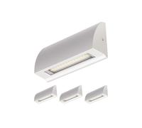 ledscom.de 4x LED Applique murale/éclairage d'escalier SEGIN pour l'extérieur, IP54, plat, downlight mat, carré, 3,8 W, 265lm, blanc chaud