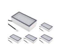 ledscom.de 5 pièces LED pavé encastré de sol CUS pour l'extérieur, IP67, carré, 20 x 10cm, 2,9 W, 228lm, blanc froid