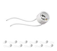 ledscom.de 50x GU10 douille, céramique, blanc, 230V AC, max. 25W