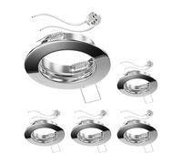 ledscom.de 5x Cadre de montage au plafond FERE, rond, chrome brillant (LED/Halogène/MR16/50mm) in ouille GU5.3