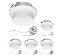 ledscom.de 5x cadre d'encastrement au plafond KRON, rond, blanc mat (GU10/MR16/GU5,3/50mm) in ouille GU10