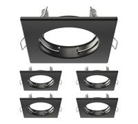 ledscom.de 5x cadre d'encastrement au plafond RIR, carré, noir mat