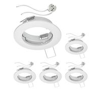 ledscom.de 5x cadre d'encastrement pour plafond FERE cadre d'encastrement blanc mat (LED/halogène/MR16/50mm) in ouille GU5.3