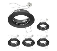 ledscom.de 5x cadre d'encastrement pour plafond FERE cadre d'encastrement noir mat (LED/halogène/MR16/50mm) in ouille GU5.3