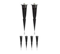 ledscom.de 6 piquets de jardin pour lampes de jardin, noirs, 17 cm, 45 mm de diamètre