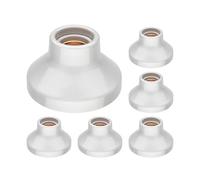 ledscom.de 6 plafonniers/douilles ELEKTRA, porcelaine, blanc brillant, 1 x E27 max. 300 W