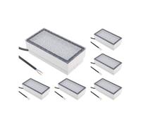 ledscom.de 6x LED pavé encastré de sol CUS pour l'extérieur, IP67, carré, 20 x 10cm, 2,9 W, 228lm, blanc froid