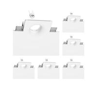 ledscom.de 6x Plafonnier encastré GIEDI, plâtre, blanc mat, 12 x 12cm, 1x GU10 max. 15W