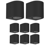 ledscom.de 8x Applique ALSE pour l'extérieur, IP54, downlight, noir mat, ronde, 1x GU10 max. 35W