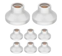 ledscom.de 8x plafonniers/douilles ELEKTRA, porcelaine, blanc brillant, 1x E27 max. 300 W