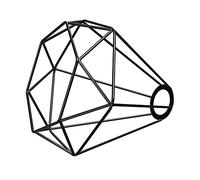 ledscom.de : Abat-jour en forme de cage, noir, diamètre 200 mm