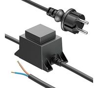 ledscom.de 10W LED Transfo alimentation/transformateur 2 fils, fiche, 12V AC, noir, IP44
