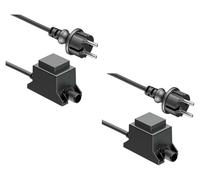 ledscom.de : Alimentation/transformateur LED 2 x 10W pour système de connexion NEMO, connecteur, 12V AC, noir, IP65 – Dimensions : 2 pièces (lot de 1), puissance de sortie : 10 W