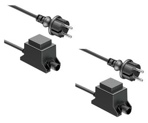 ledscom.de : Alimentation/transformateur LED 2 x 10W pour système de connexion NEMO, connecteur, 12V AC, noir, IP65 – Dimensions : 2 pièces (lot de 1), puissance de sortie : 10 W