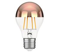 ledscom.de Ampoule LED E27, A60, blanc chaud (2600 K), 7,5 W, 839lm, miroir de tête (or rose)