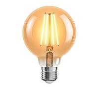 ledscom.de Ampoule LED E27, G95, blanc extra chaud (2500 K), 7,3 W, 818lm, variateur à 3 niveaux, doré