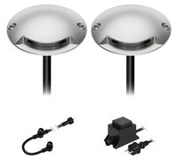 ledscom.de : Applique au sol Bunda, à LED, pour extérieur, passage véhicule autorisé, lumière blanc chaud, lot de 2 – 1 point lumineux / Couleur de la lumière : blanc chaud