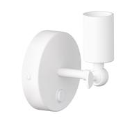 ledscom.de Applique FETRO, interrupteur, blanc mat, ronde, 1x E27 max. 60W
