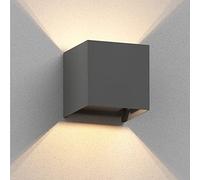 ledscom.de Applique murale CUBEL pour l'extérieur, IP65, up/downlight, anthracite mat, carrée, 1x G9 max. 10W