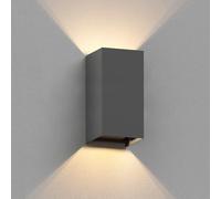 ledscom.de Applique murale CUBEL pour l'extérieur, IP65, Up & Downlight, anthracite mat, rectangulaire, 1x G9 max. 10W