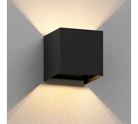 ledscom.de Applique murale CUBEL pour l'extérieur, IP65, up/downlight, noir mat, carré, 1x G9 max. 10W